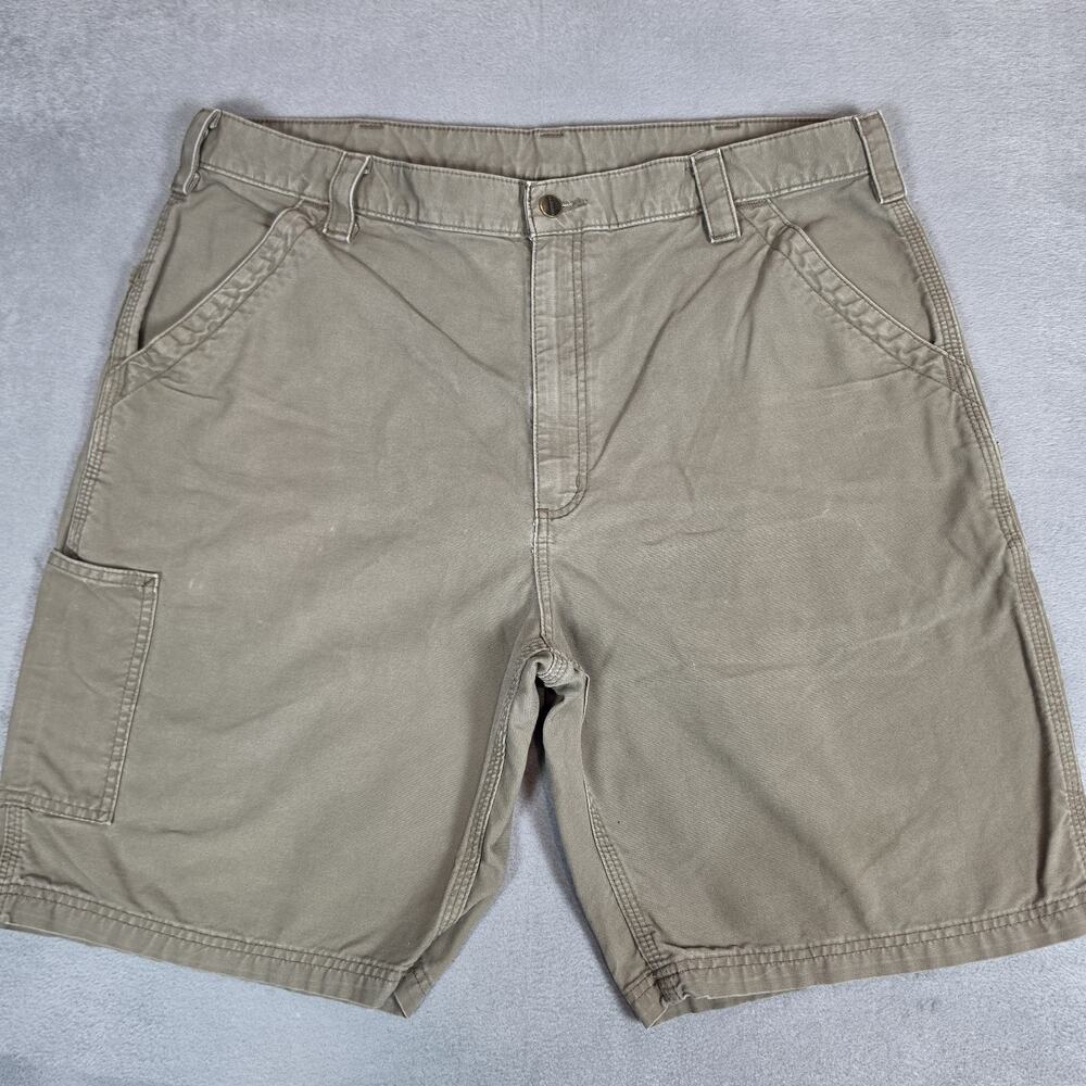 Carhartt Original Fit Work Cargo Shorts Men's Size 40 Khaki Cotton Utility B147